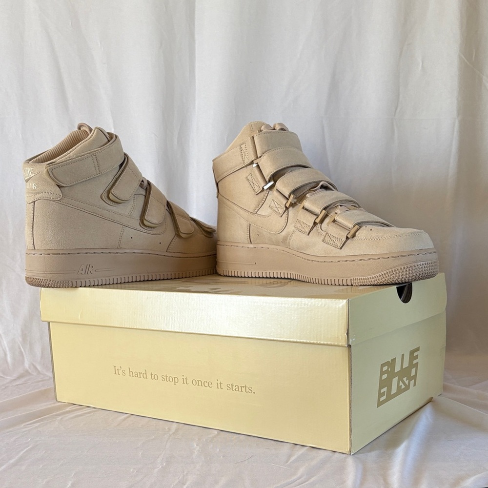 Nike x Billie Eilish High-Top Strap Sneakers in Beige